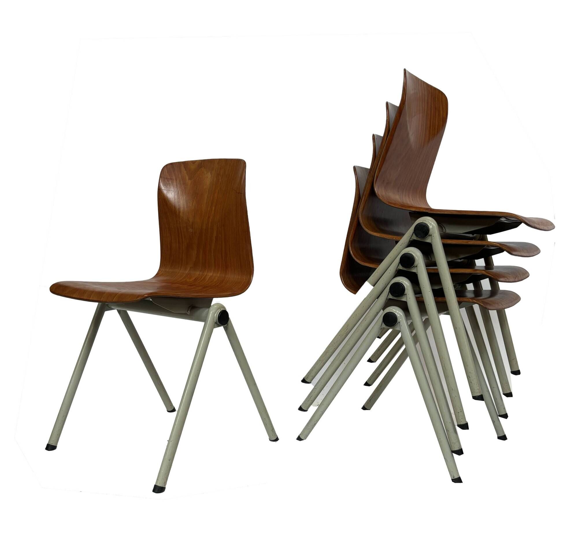 Vintage Chair Galvanitas Pagholz school chair design Dutch design