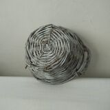 Silver wicker basket