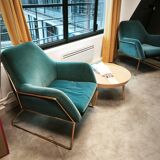Pair of designer armchairs, Made