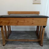 Bureau écolier double bois et noir