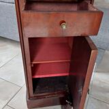 marble-top bedside table