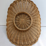 Vintage rattan fruit basket