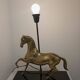 Table lamp Horse in gilded brass