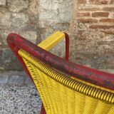 Garden armchair in scoubidou
