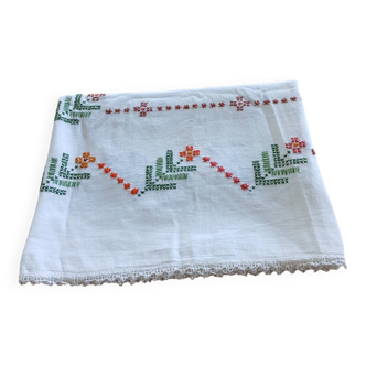 Old embroidered tablecloth