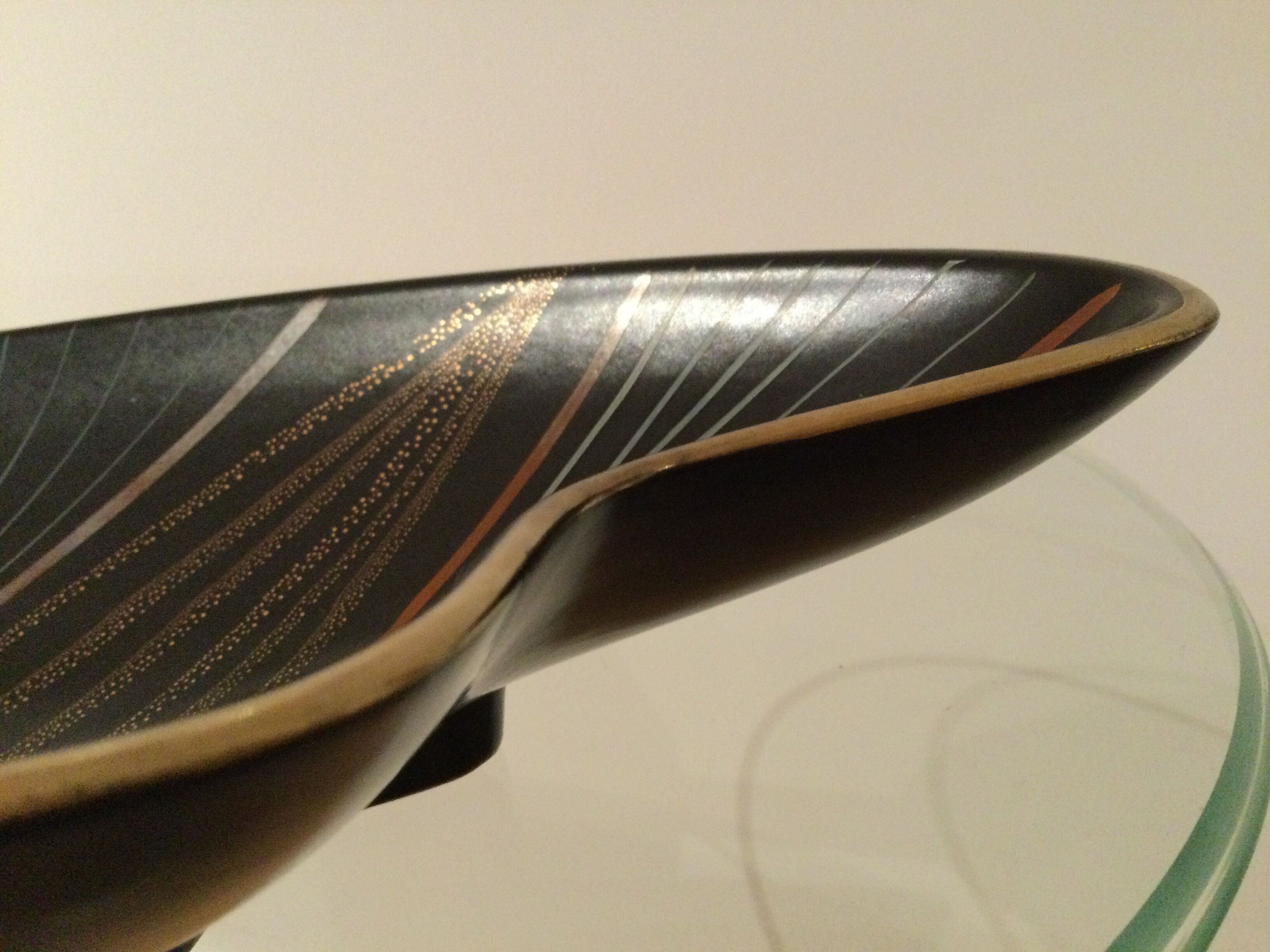 Cut or empty vintage earthenware pocket