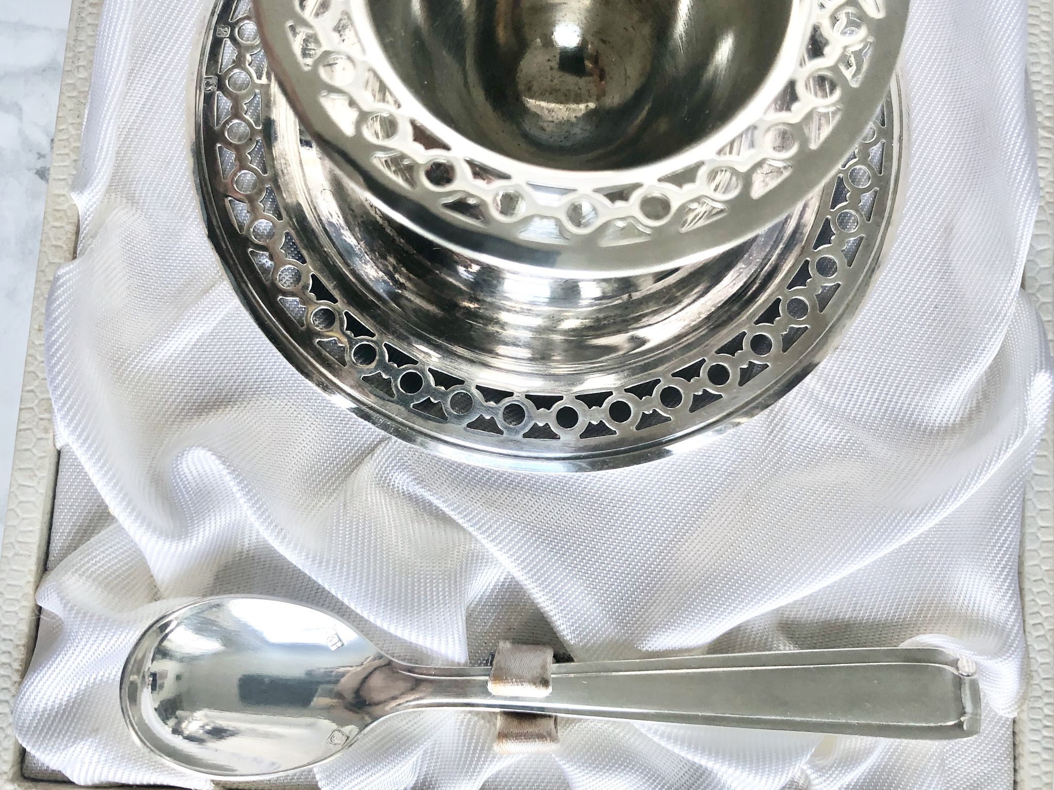 Saint-Médard Goldsmiths - French silver metal hull eggcup