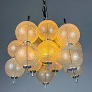 "Sterrenbeeld" Murano bubbled glass chandelier by Raak, Netherlands, 1960s
