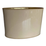 Oval lampshade hot water bottle lamp lacquered cardboard lined with gold 1970