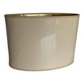 Oval lampshade hot water bottle lamp lacquered cardboard lined with gold 1970