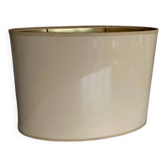 Oval lampshade hot water bottle lamp lacquered cardboard lined with gold 1970