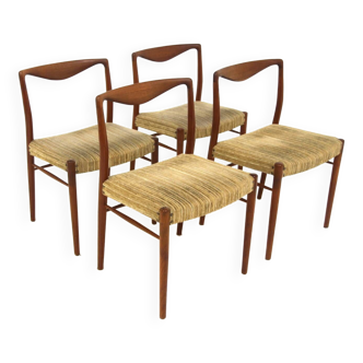 Set de 4 chaises scandinave en teck, Kai Lyngfeldt-Larsen, Søren Willadsen, Danemark, 1960