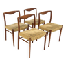 Set of 4 Scandinavian teak chairs, Kai Lyngfeldt-Larsen, Søren Willadsen, Denmark, 1960