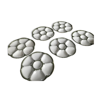 6 oyster plates