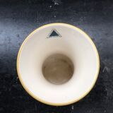 Jersey vase ceramics green & yellow decor vintage flowers