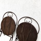 Chaises en fer plié vers 1920