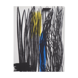 Hans hartung : influence - lithographie originale