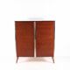 Petite armoire bois et chrome 