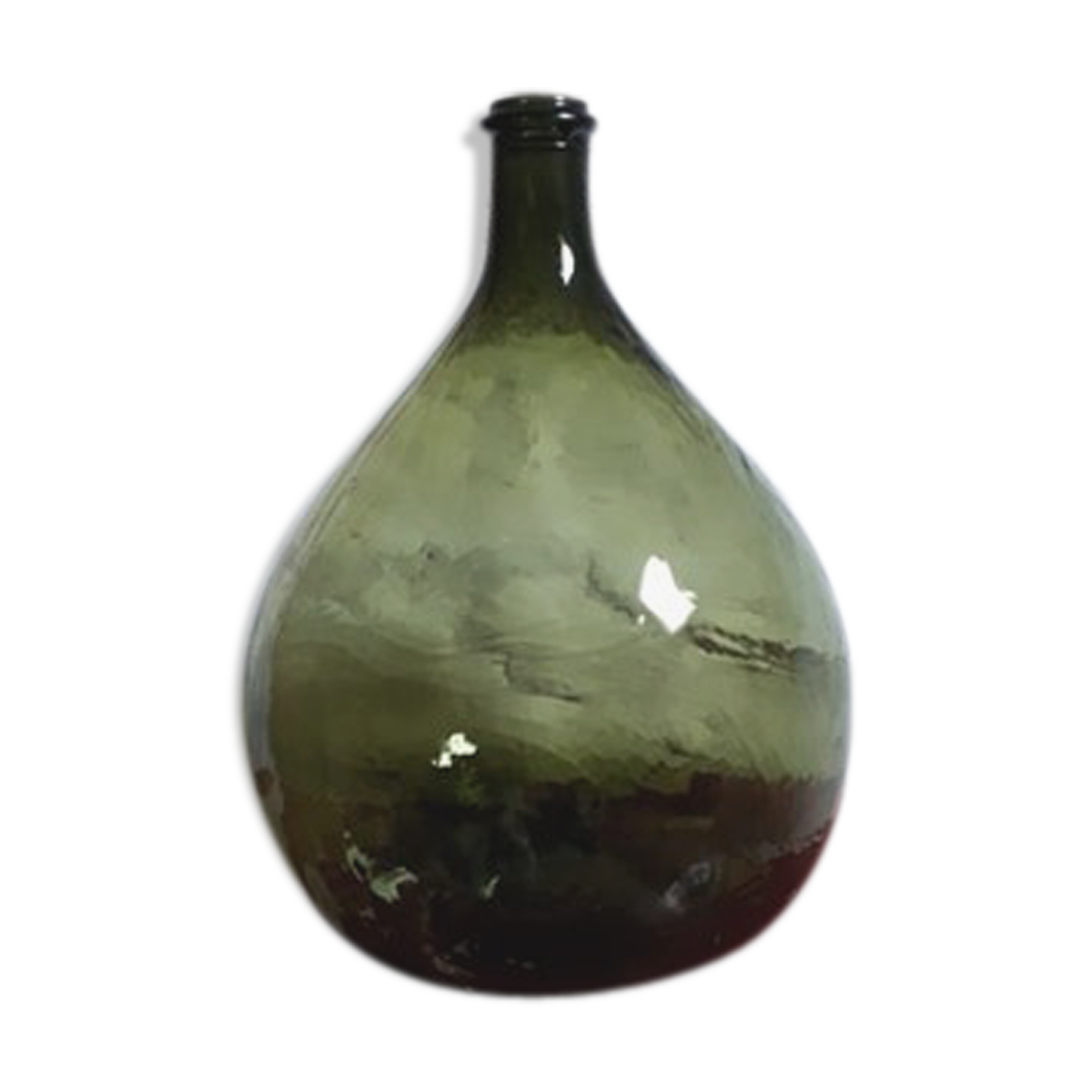 Dark green demijohn