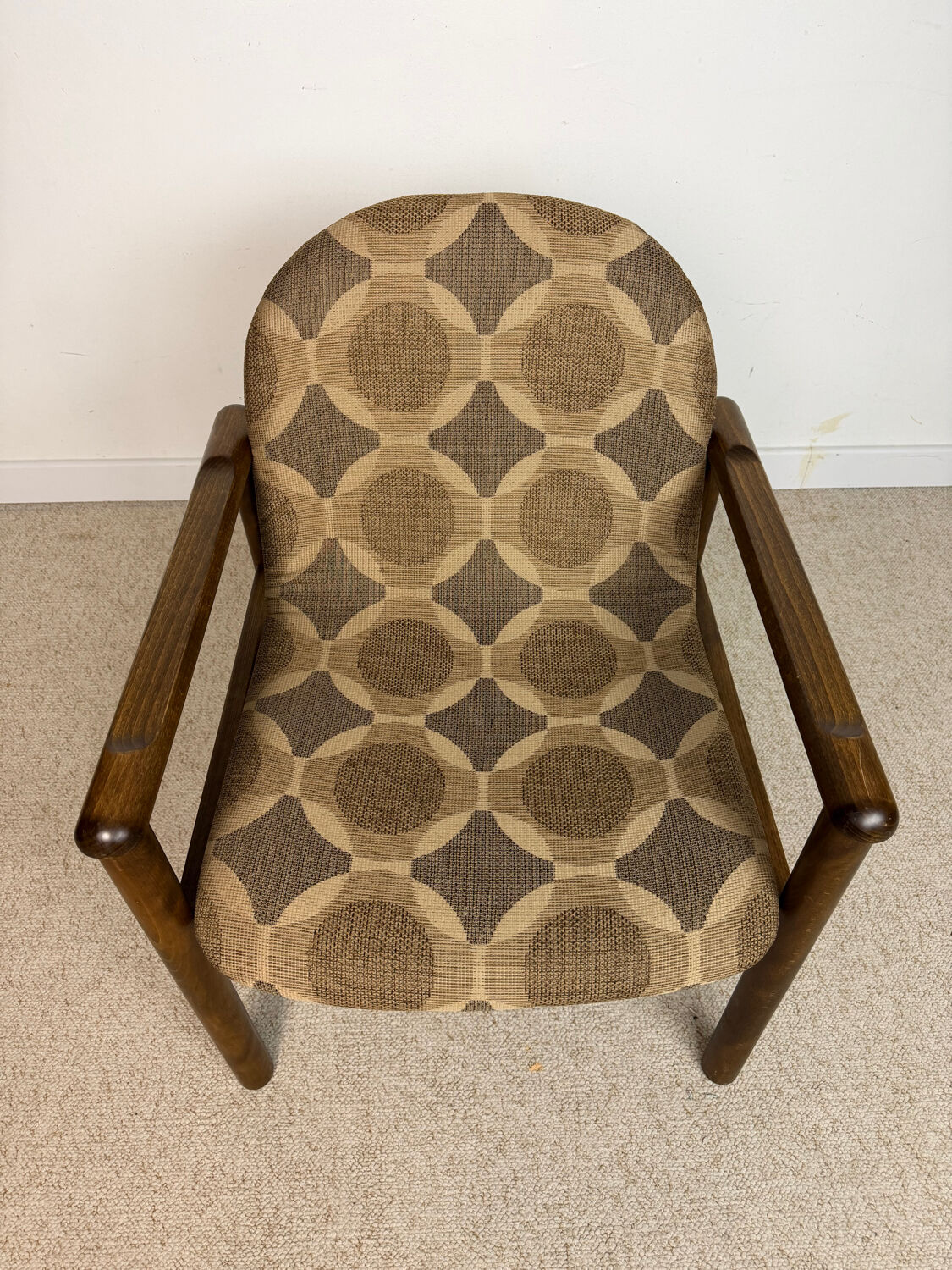 Vintage wooden armchair – 1970s design