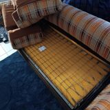 Banquette trois places convertible années 70