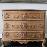 Antique chest of drawers in light oak