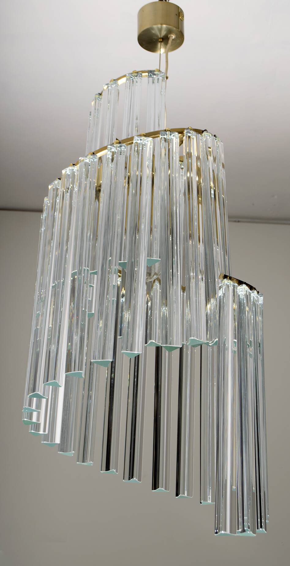 Pia Guidetti Crippa Mid-Century Modern Italian Murano Chandelier for Lumi