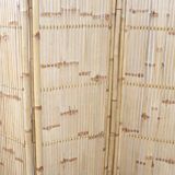 Vintage 3-panel bamboo screen, 1980s
