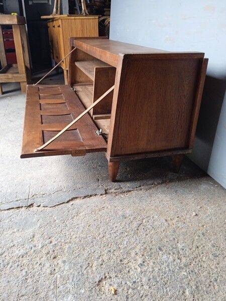 Sideboard in oak by Guillerme et Chambron 1950