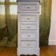 Renovated 19th-century bedside chest.