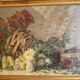 Peinture à l'huile nature morte bouquet de dahlias signé Marius Dalon, début XXème
