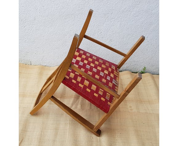 Wood and rattan chair