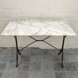 Cast iron and marble bistro table