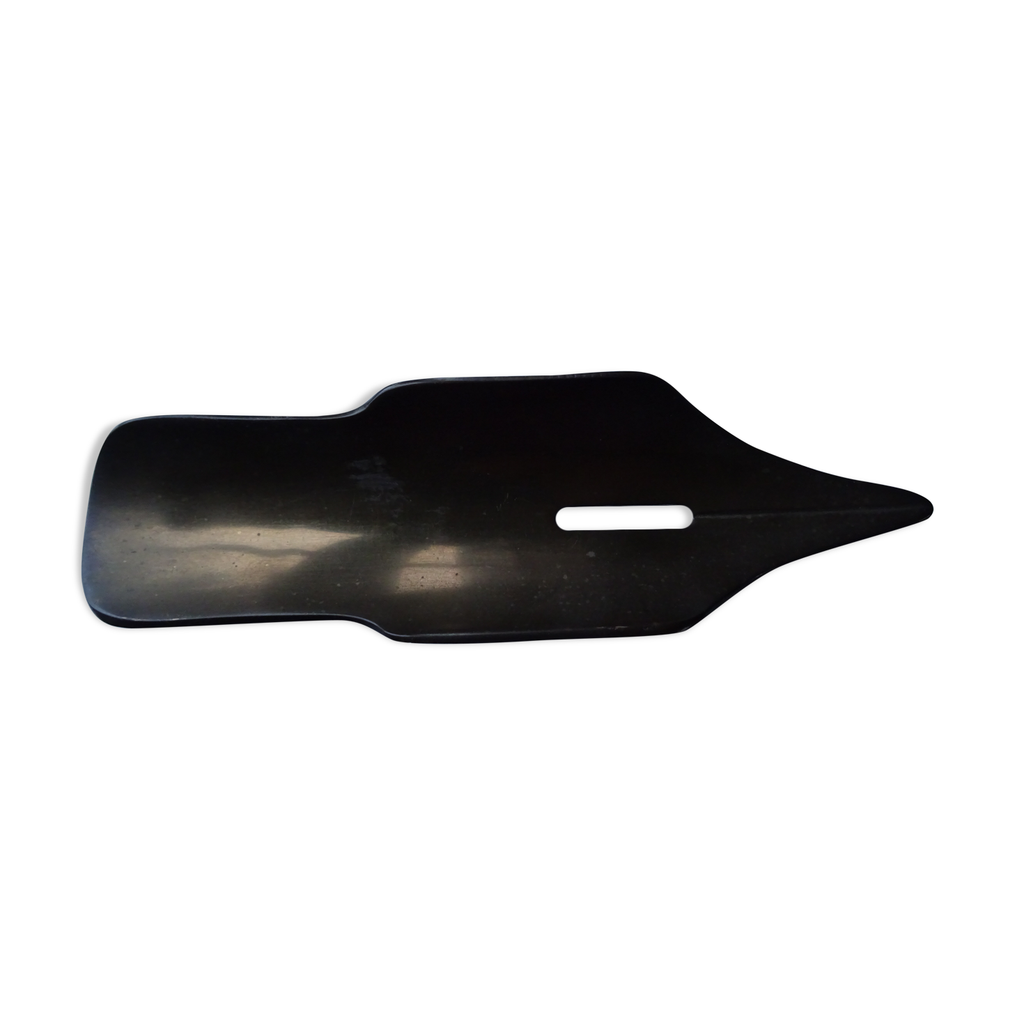 Empty feather holder bronze office pocket representing a pen feather