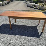 Vintage rectangular extendable teak table from the 60s
