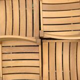 Solid beech chair by André Sornay
