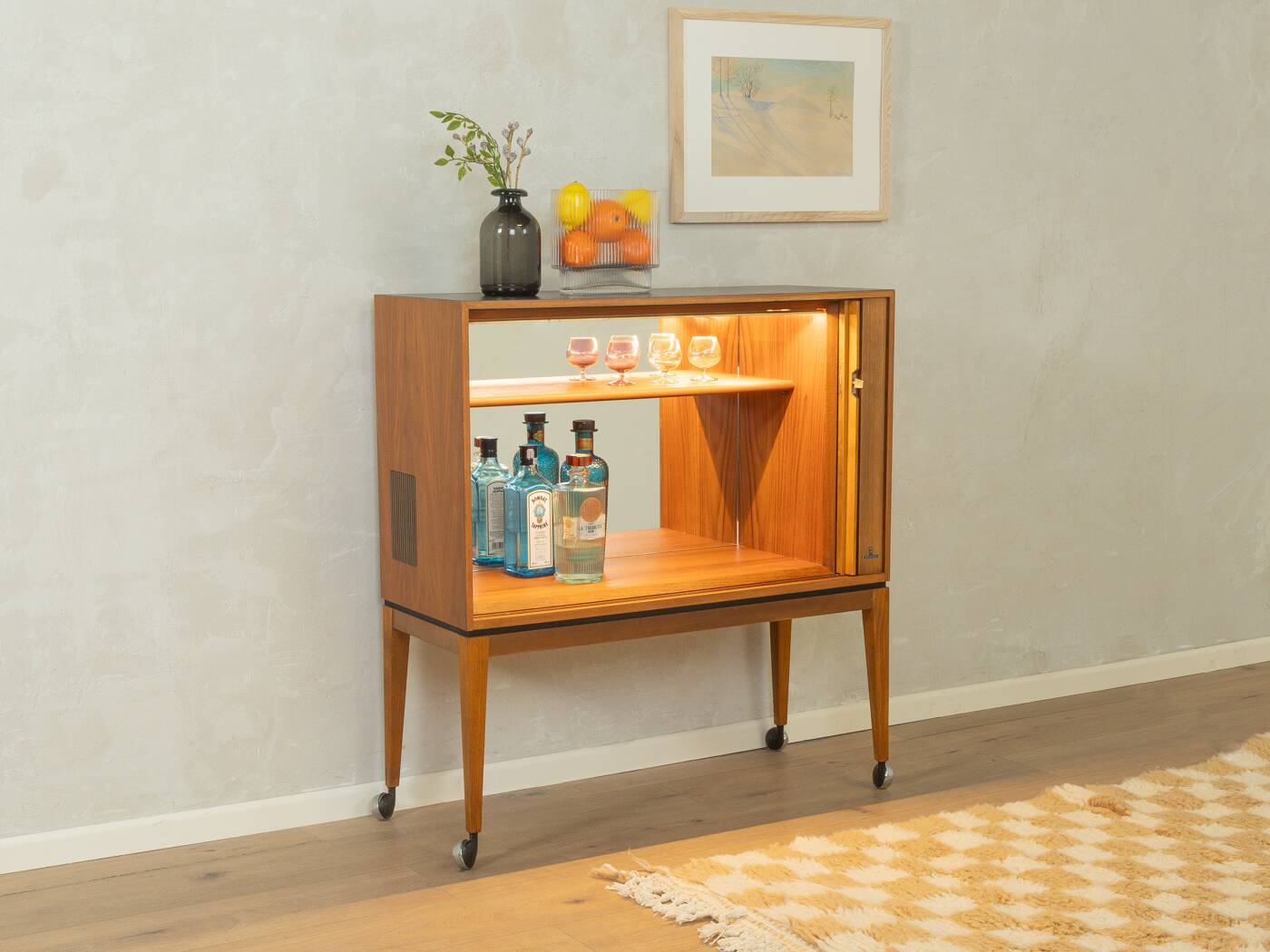 Exclusive bar cabinet (former GRUNDIG TV cabinet) from the 1960s