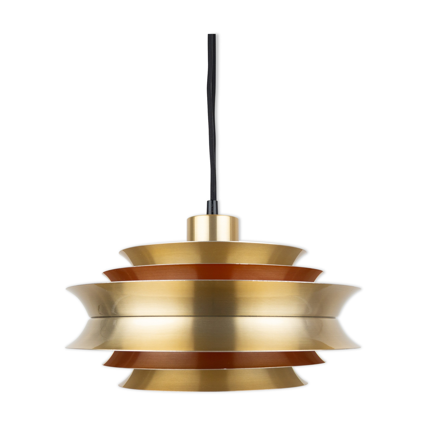 Swedish vintage pendant lamp Trava by Carl Thore, Granhaga, 1960s