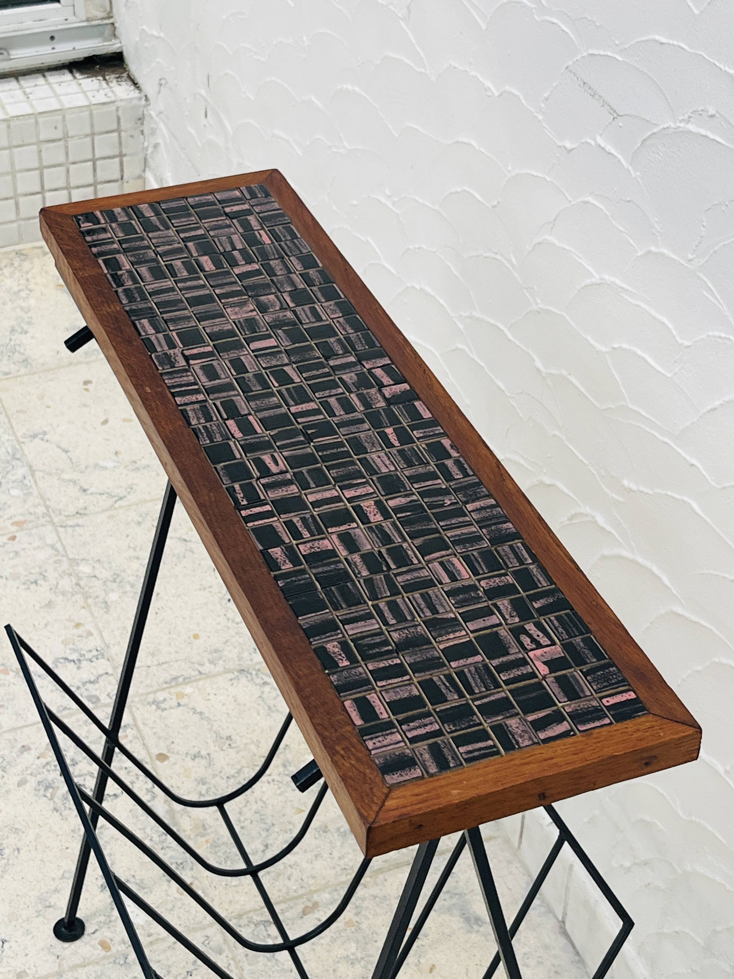 Vintage ceramic magazine table