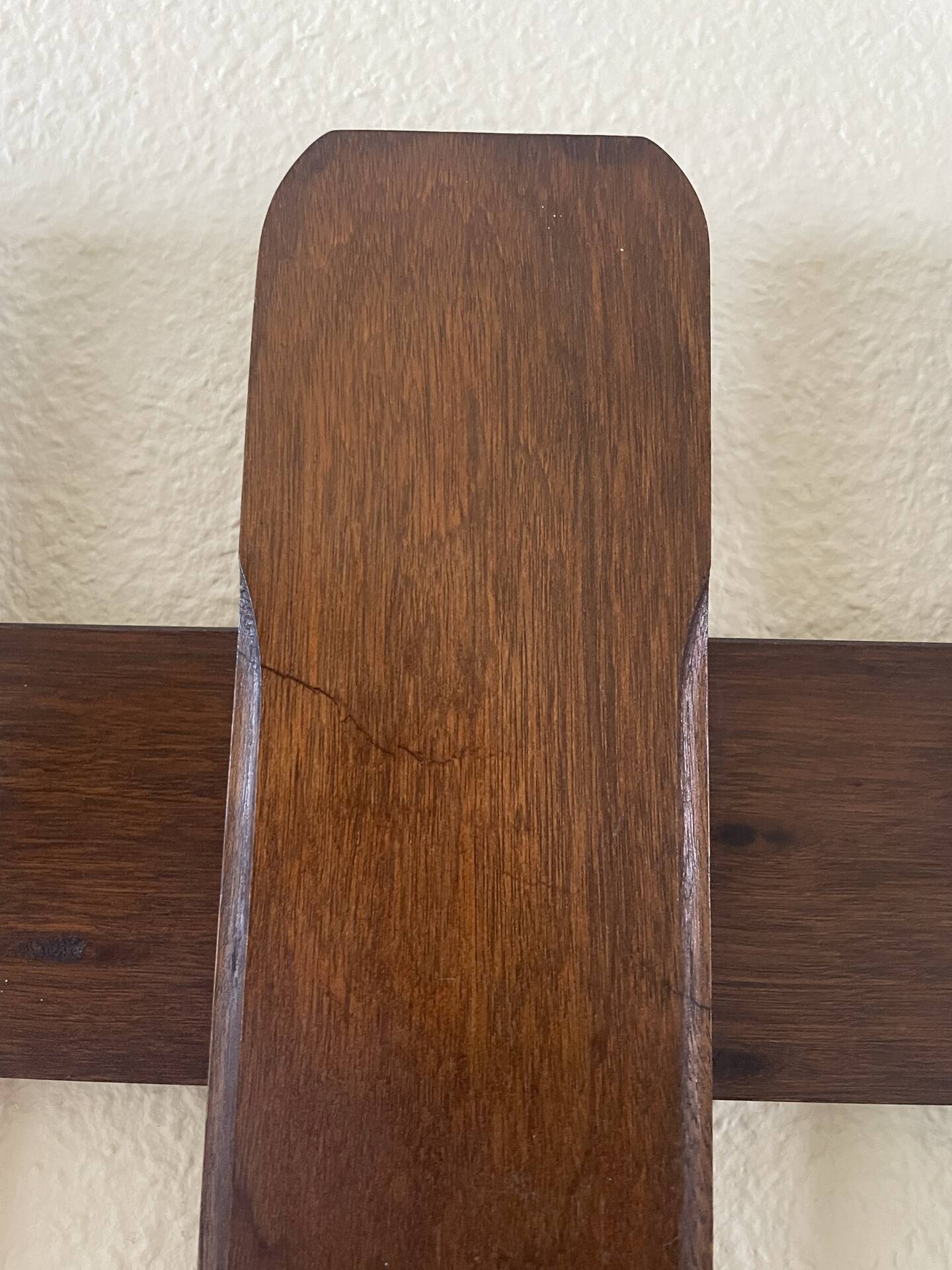 Vintage Wooden Wall Coat Rack with Mirror