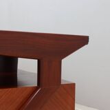 Bureau courbé vintage de design italien 1950