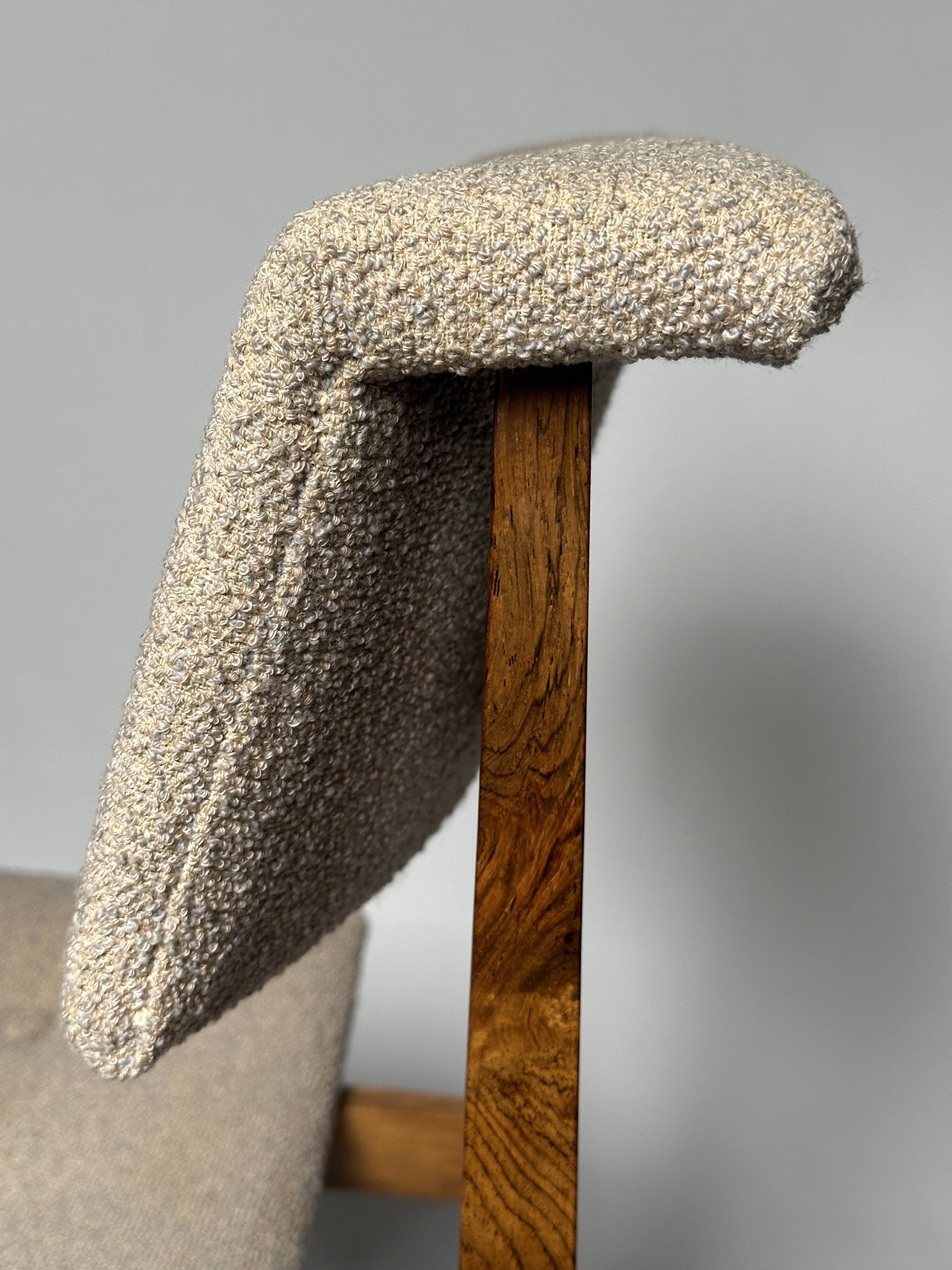 rosewood chair with footrest, Korup Stolefabrik Denmark 1960
