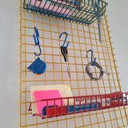 Vintage organiser, storage grid, wall cabinet
