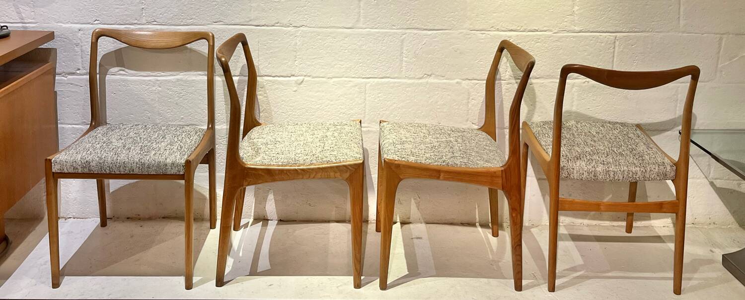 Série de 4 chaises vintage, 1960