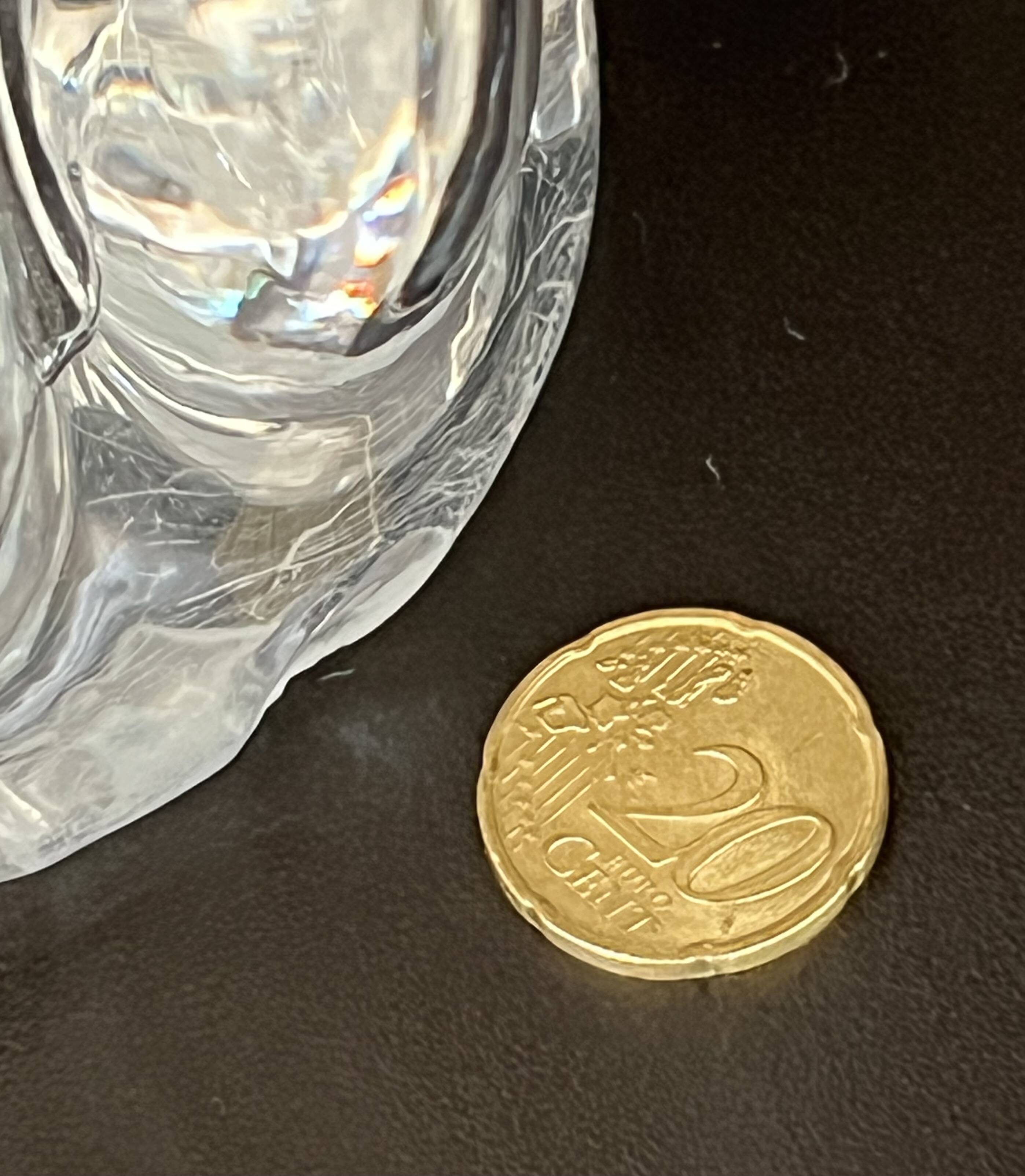 Crystal vase called "Giraffe Head" by Art Vannes France, 1950s.