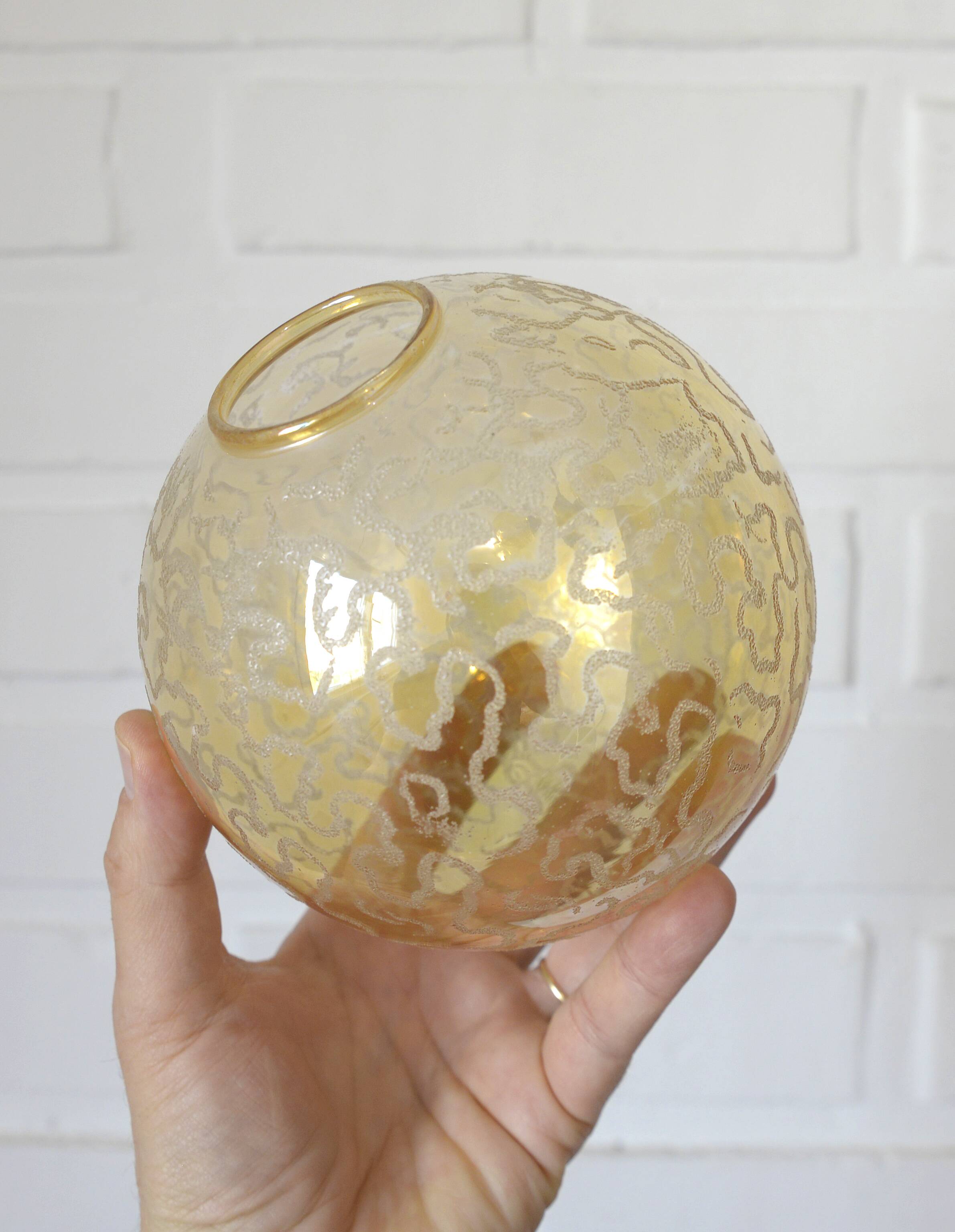 Wooden sputnik vintage pendant lamp / mid-century rustic hanging lamp 1970s