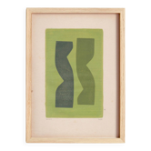 peinture abstyraite sur papier  B48 signée eawy