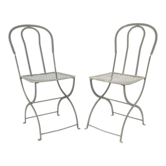 Pair of metal chairs