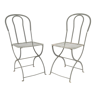 Paire de chaises en métal
