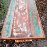 Table bistrot en bois exotique massif ancien